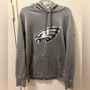 Nike Philadelphia Eagles Men’s Grey Logo Therma Hoodie (L)
